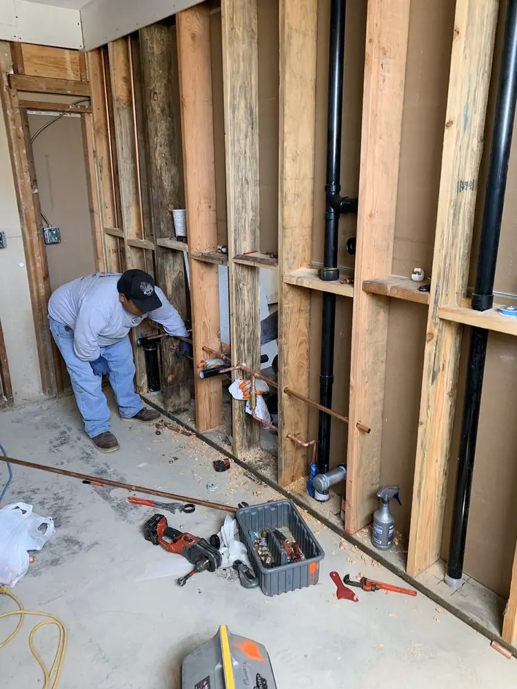 Commercial rough-in plumbing for Gas Line Repair in Fenton